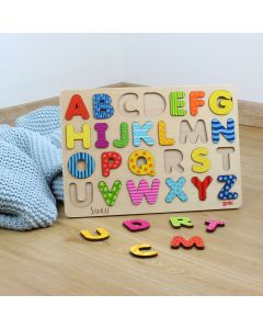 Puzzle alphabet en bois personnalisable